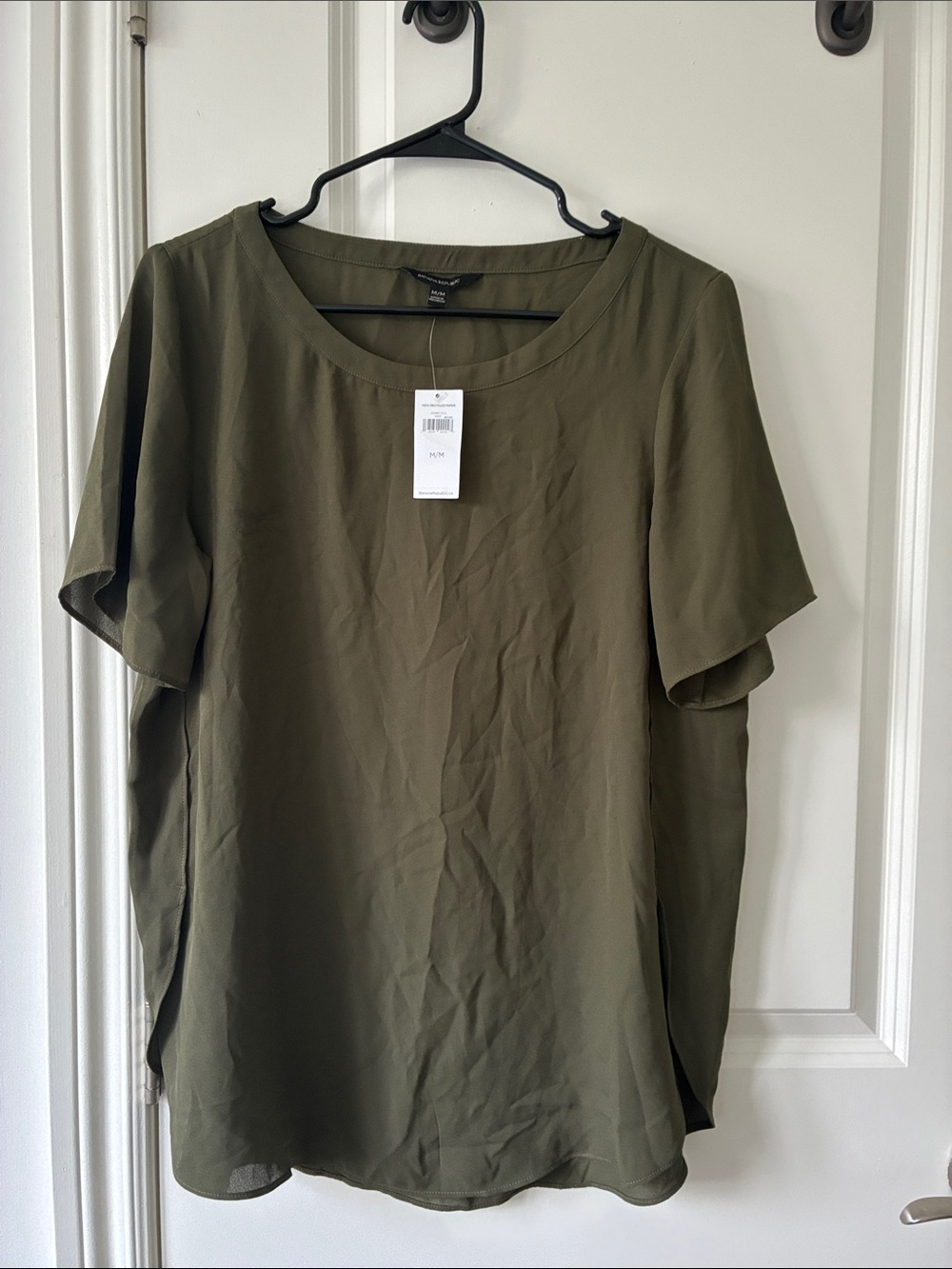Banana Republic Olive Green Short Sleeve blouse